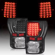 DURAFORCE Full LED Tail Lights Left+Right Black for Toyota Tundra 2007-2013 Pair Set