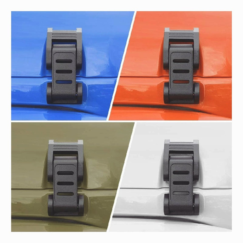 Front Hood Locking Latch Catch Kit 2pcs for Jeep Wrangler JK 2007-2018 Black