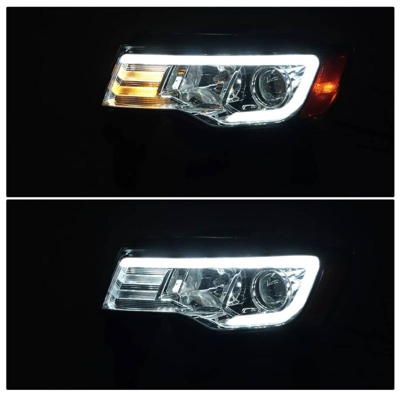 DURAFORCE Halogen Upgrade LED Tube Projector Headlights for Jeep Grand Cherokee 2017-2021