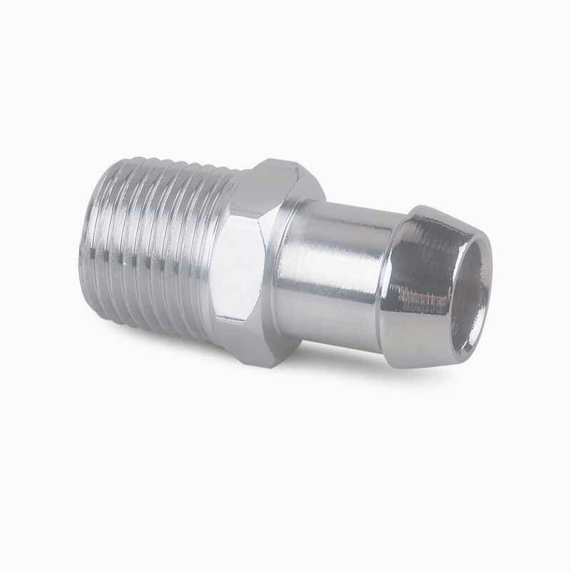 SBC BBC Chevy Heater Hose Fitting Set 3/4 Water Pump 5/8 Intake Chromed Steel