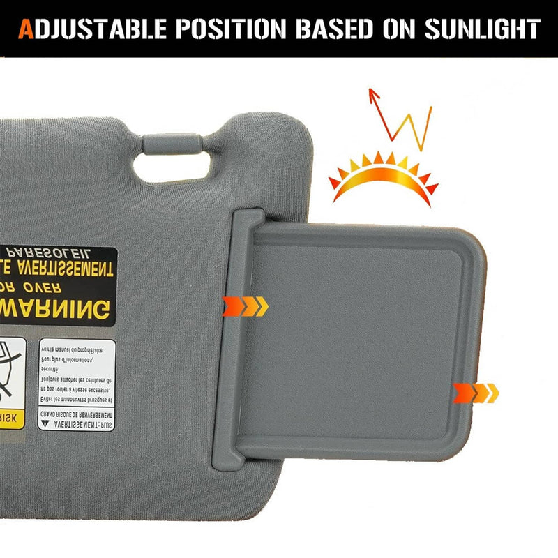 Sun Visor Set LH Driver RH Passenger Side for 2005-2015 Toyota Tacoma Pair