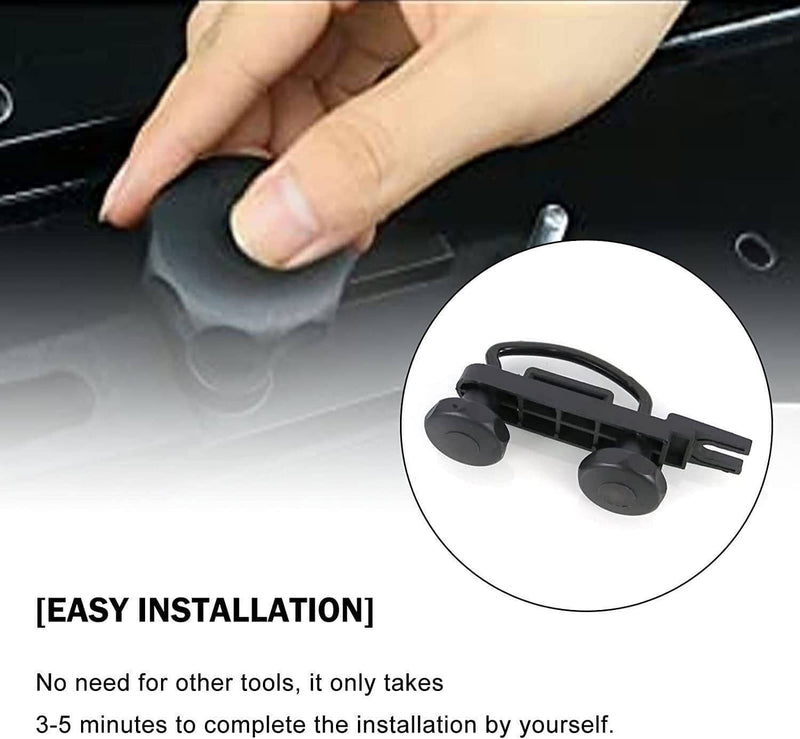 4Pcs Roof Box U-Bolt Clamps Cargo Carrier Roof Rack Bracket Van Mounting Black