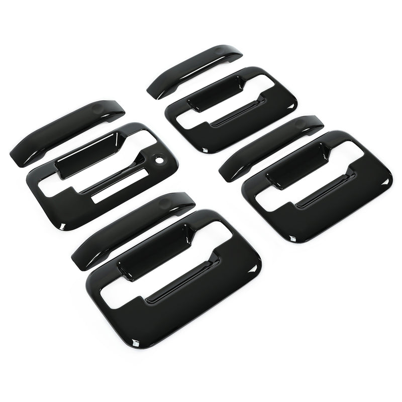 Black Painted Door Handle Covers with Keypad for Ford F150 Crew Cab 2004-2014