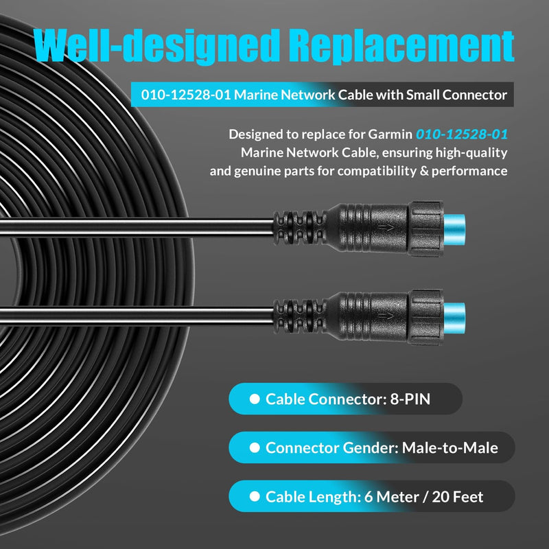 010-12528-01 Marine Network Cable Small Connector 6 m 20 ft for GLS 10