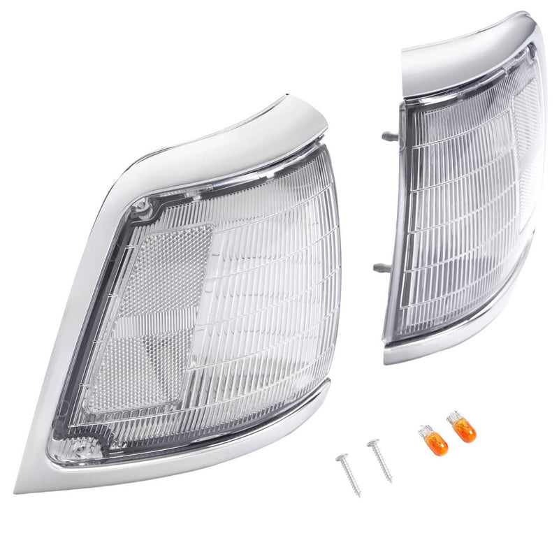 Clear Lens Front Corner Lights Lamps for Toyota Pickup Truck 2WD 1992-1995 Pair