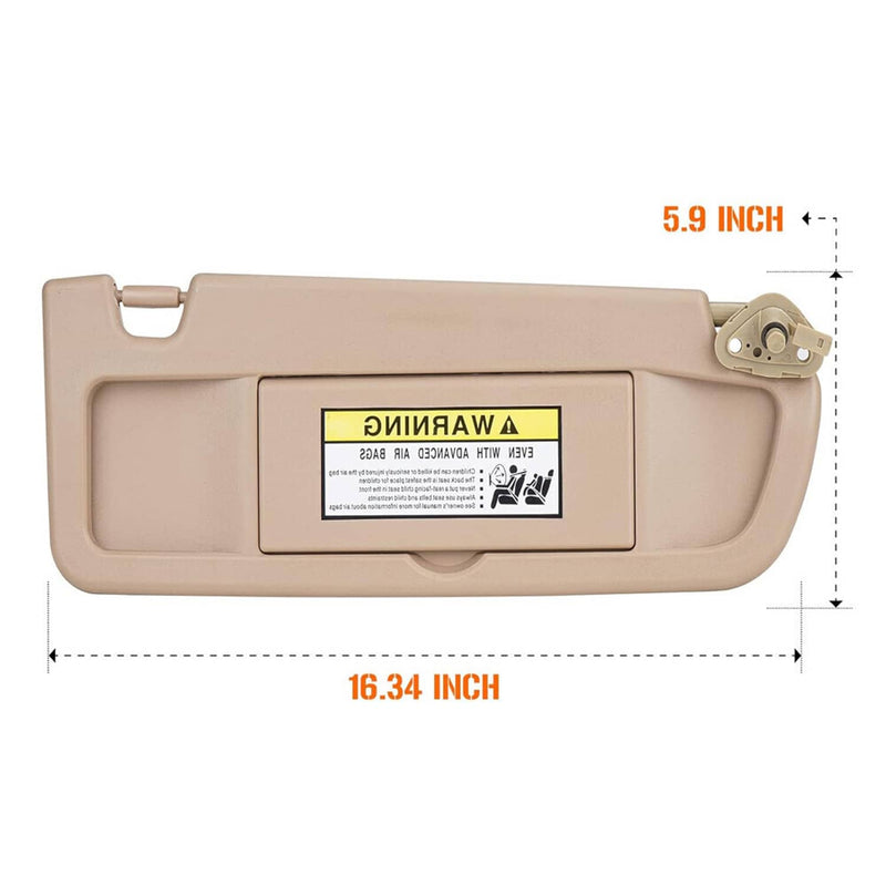 Beige Sun Visor Left and Right Kit for Honda Civic 2006-2011 1 Set