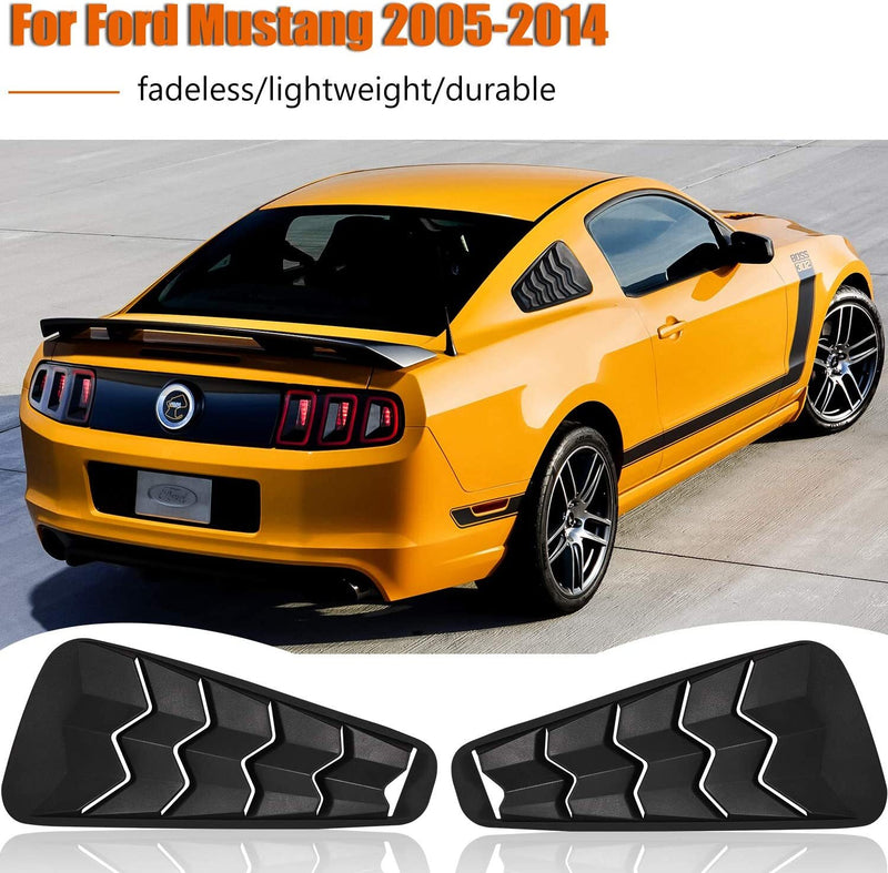 2Pcs Set Quarter Side Window Louvers Sun Shade Cover for Ford Mustang 2005-2014