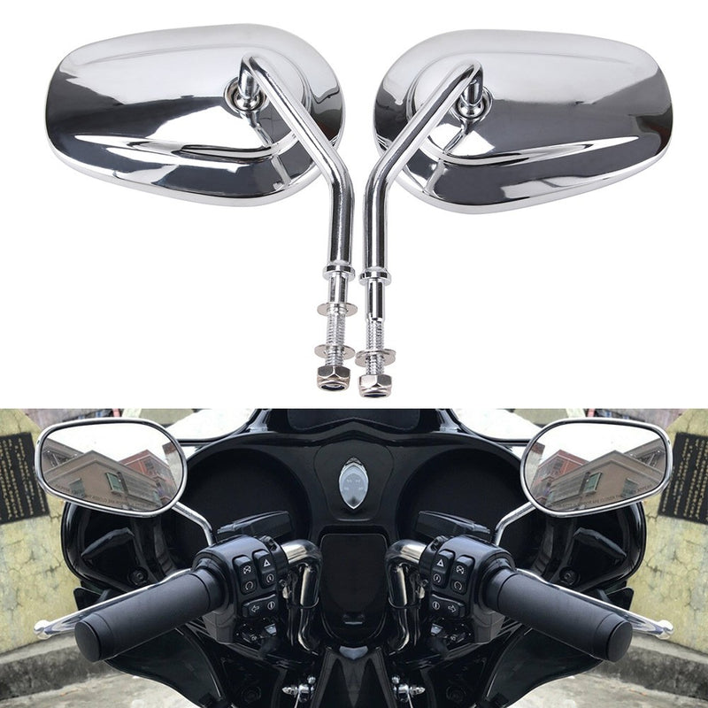 Chrome Rear View Mirrors for Harley Touring Road King Sportster XL 1200 883 2Pcs