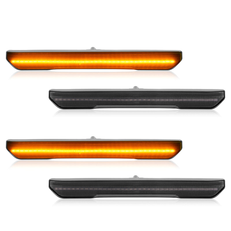 Smoke Lens Amber LED Side Marker Light for GMC Sierra 2500 3500 HD 2020+ 4PCs