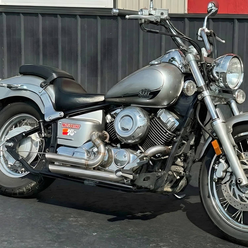Shortshots Staggered Exhaust Pipe System for Yamaha V Star 650 XVS650A