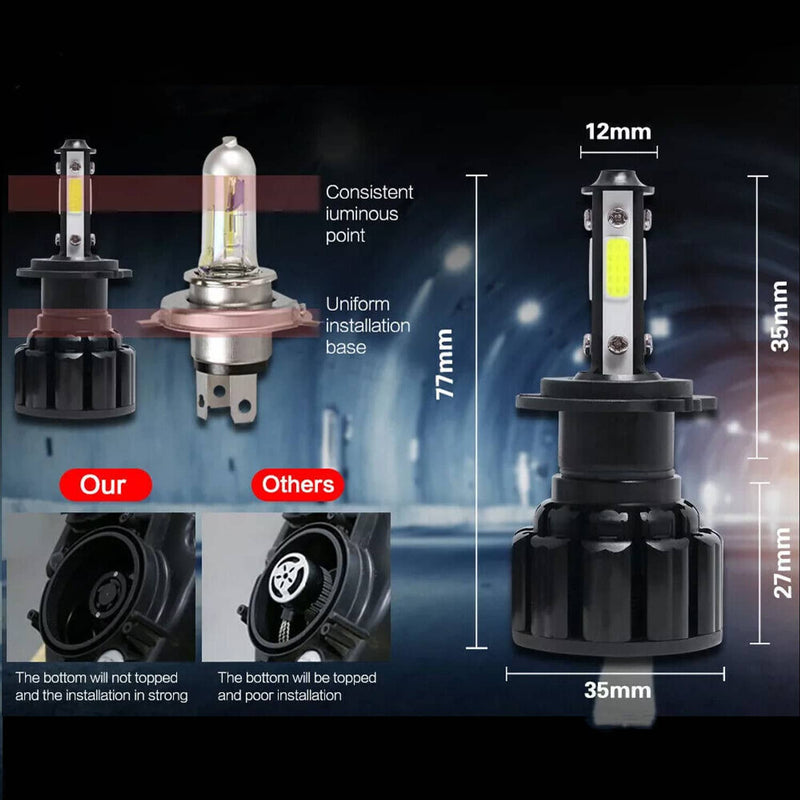 Cadillac Escalade LED HID Headlight Fog Light 6 Bulbs for 2007-2008