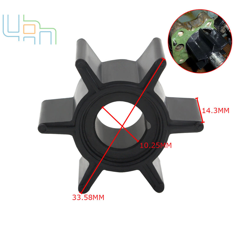 DURAFORCE 47-16154-3 Water Pump Impeller for Tohatsu Nissan Mercury Mariner 4HP 5HP 6HP