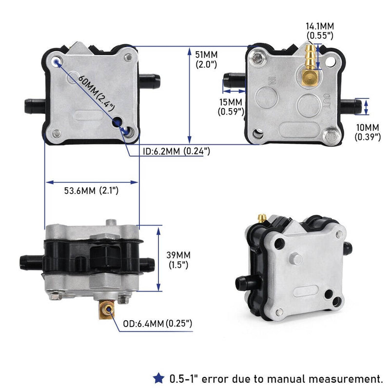 DURAFORCE 14360A43 Fuel Pump for Mercury 14360A78 14360A71 14360A41