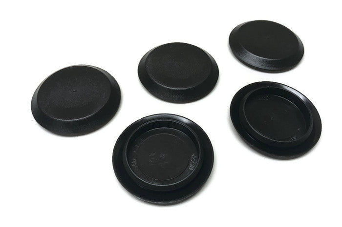 DURAFORCE Flush Mount Hole Plug 1 1/4 Inch Black Plastic Sheet Metal Auto Body Panel 5