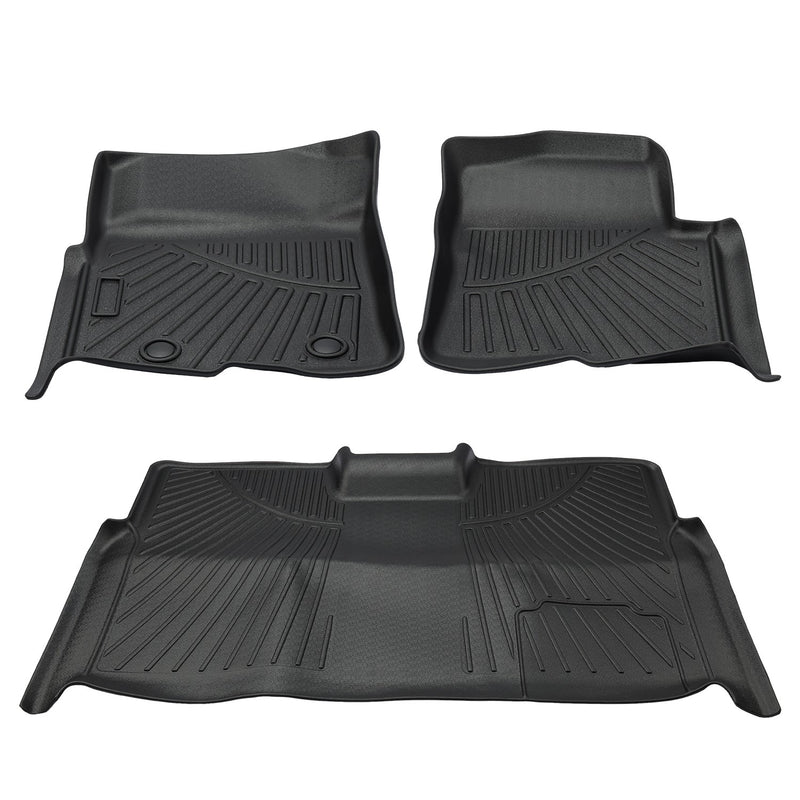DURAFORCE Floor Mats Set for Ford F-150 SuperCrew Crew Cab 2010-2014 Bucket Seat