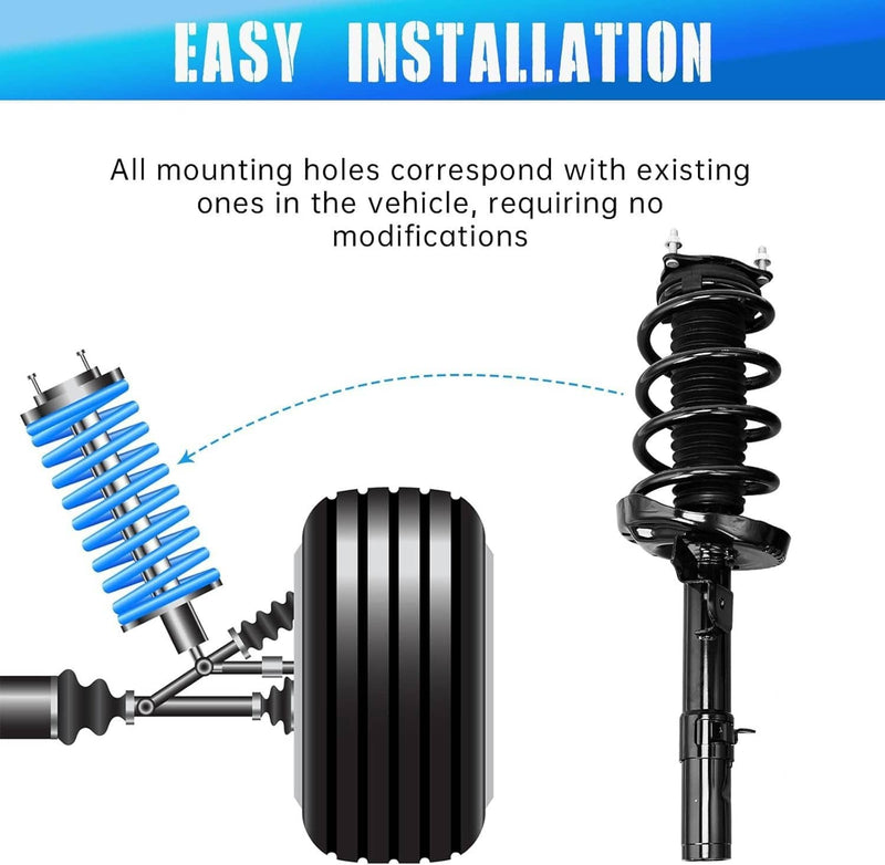 Pair Front LH+RH Shock Absorbers w/Electric for 2017-2020 Acura MDX 51610TRXA03