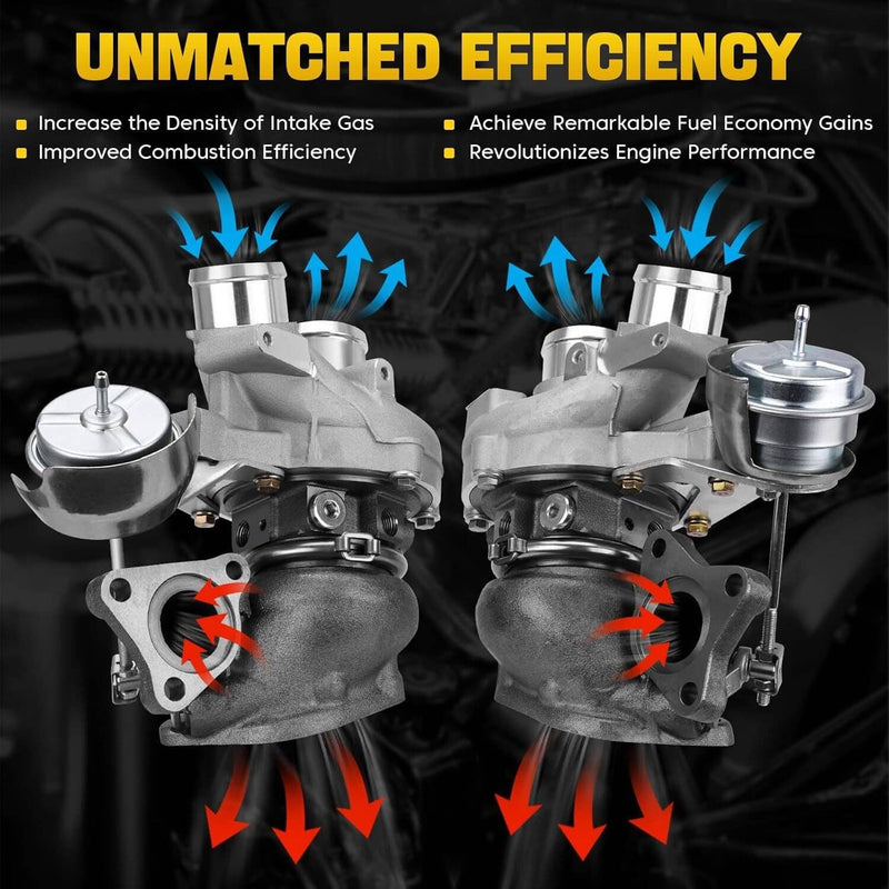 Left Right Turbo Kit Turbocharger for Ford F150 Pickup V6 3.5L 2013-16
