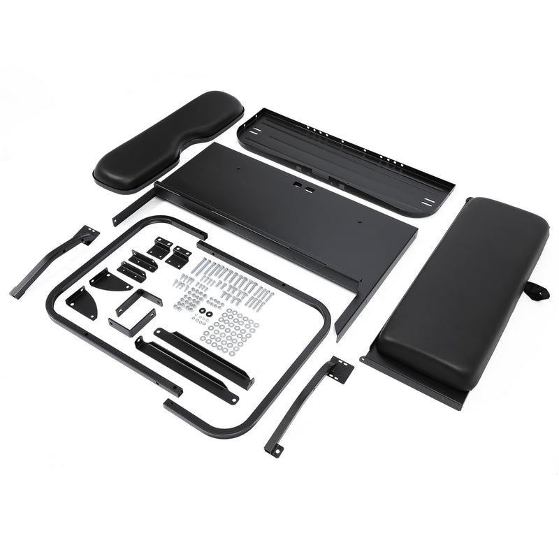 Folding Rear Back Seat Kit for Yamaha G2 G9 Golf Cart Gas Electric Black