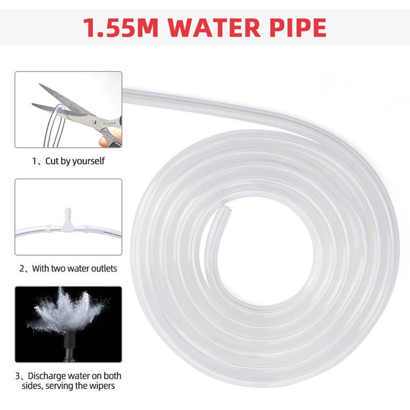 1.5L Windshield Washer Bottle Tank Pump Wiper System Reservoir Kit 12V Universal