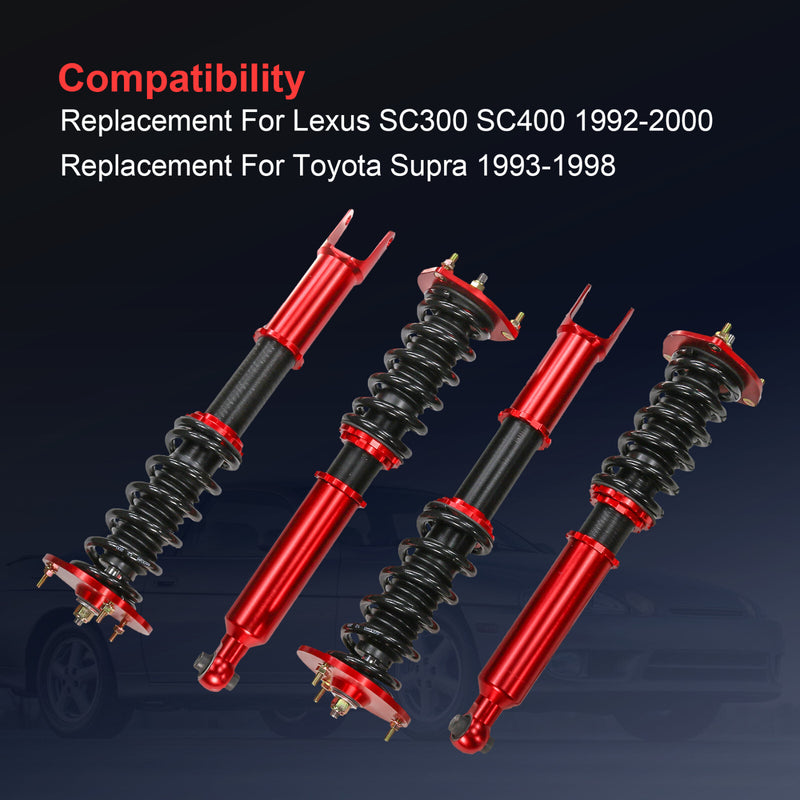 Coilovers Struts Shocks for Toyota Supra 93-98 Lexus SC300 SC400 92-00