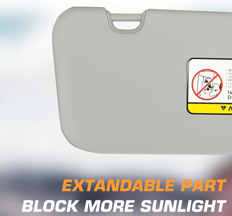 Driver Passenger Gray Sun Visor Mirror for Hyundai Elantra 2017-2019