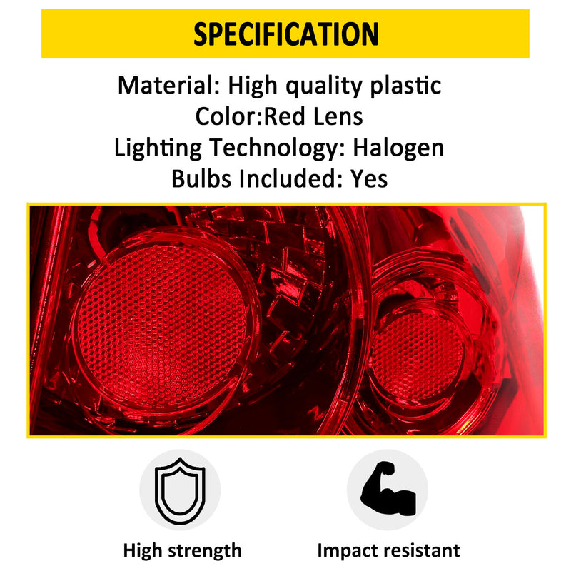 Tail Light Taillamp Passenger Right RH for Chevy for Chevrolet Impala 2006-2013