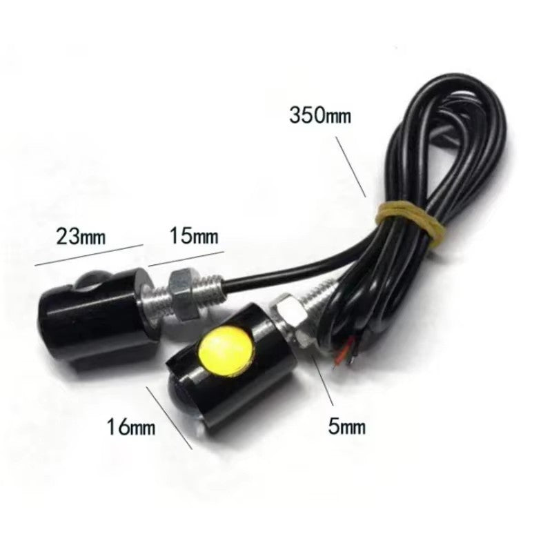 Universal Motorcycle Mini LED Turn Signals Indicator Amber Blinker Light 4X