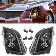 DURAFORCE Headlights Assembly Pair for Cadillac CTS CT-S 2008-2014 15 Left Right