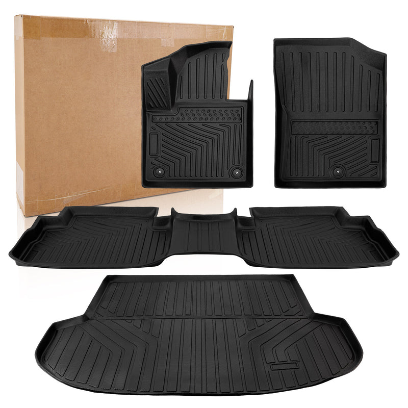 All-Weather 2 Row Floor Mats Cargo Liner for Hyundai Santa Fe 2021-2023