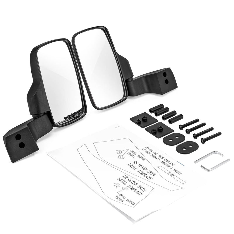 Door Mounted Side Mirrors for Polaris Ranger 1000 XP1000 Crew Northstar Pro XD