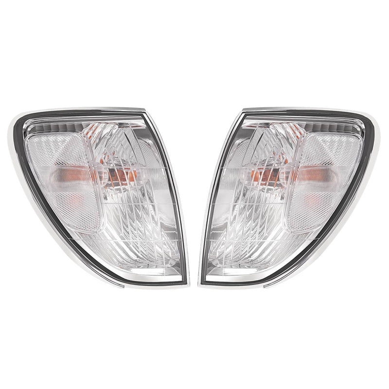 DURAFORCE Front Corner Lights Clear With Bulbs for Toyota Land Cruiser 1998-2004 Pair