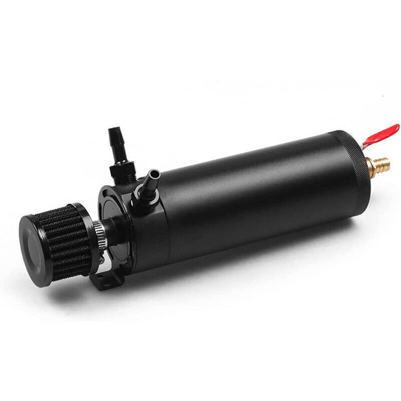 750ML Oil Catch Can Kit Baffled Reservoir Tank Oil Separator Universal