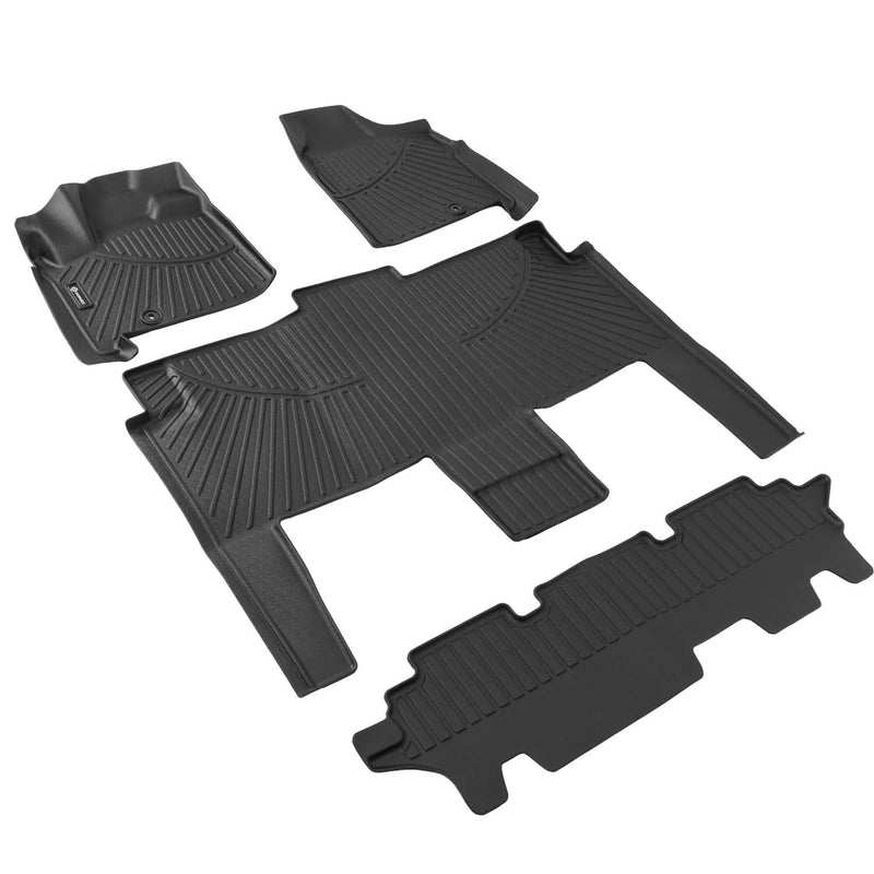 TPE Floor Mats for Dodge Grand Caravan 2008-2020 7 Seats All Weather Liner