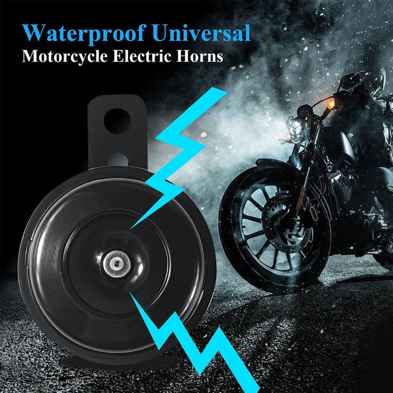 12V Waterproof Loud 105dB Horn for Motorcycle Car UTV ATV Boat Universal