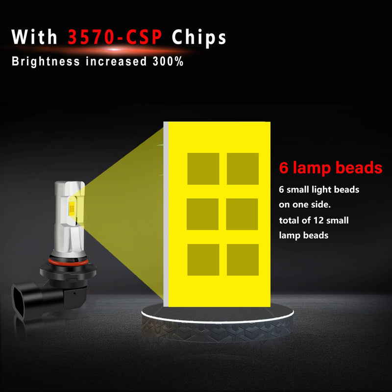 6000K LED Headlight Bulb High Low Light for Honda Civic Sedan 4-Door