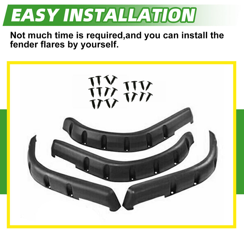 Front Rear Fender Flares w/Hardware for Yamaha G14 G16 G19 G20 G22 Golf Cart