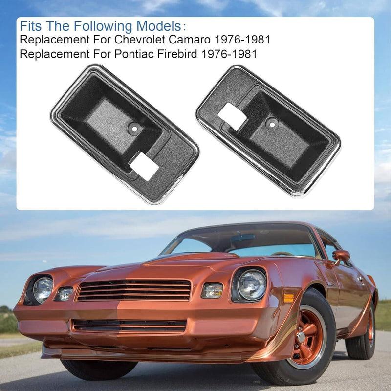 Interior Door Handle Bezel Cup Set for Firebird Trans Am Camaro 1976-1981