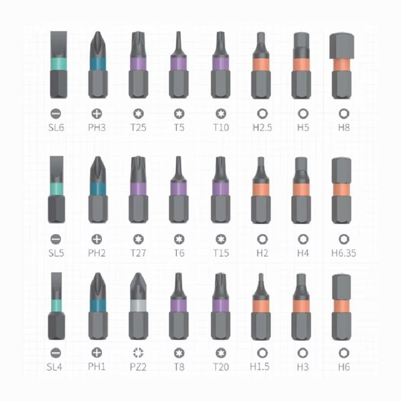 24 In 1 Magnetic Ratcheting Screwdriver Set Professional Precision Tool Kit