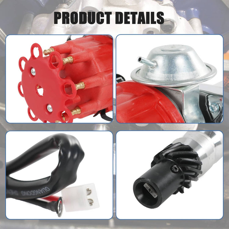 R2R Ignition Distributor with Cap Rotor for Chevy SBC BBC 283 305 327 350 454 V8