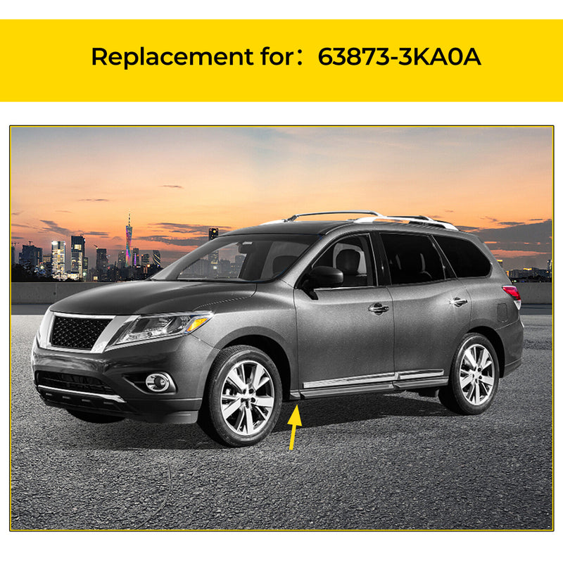 63873-3KA0A Fender Molding Left Black for Nissan Pathfinder 2013-2020