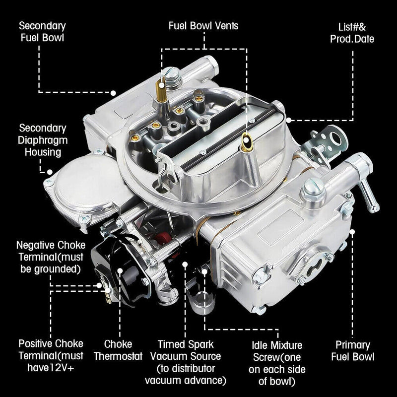 0-80457S Street Warrior 4 Barrel Carburetor for Holley 4160 600 CFM