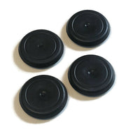 DURAFORCE 1 1/4 Inch Black Rubber Flush Mount Hole Plug Sheet Metal Auto Body Panel 4 Pcs