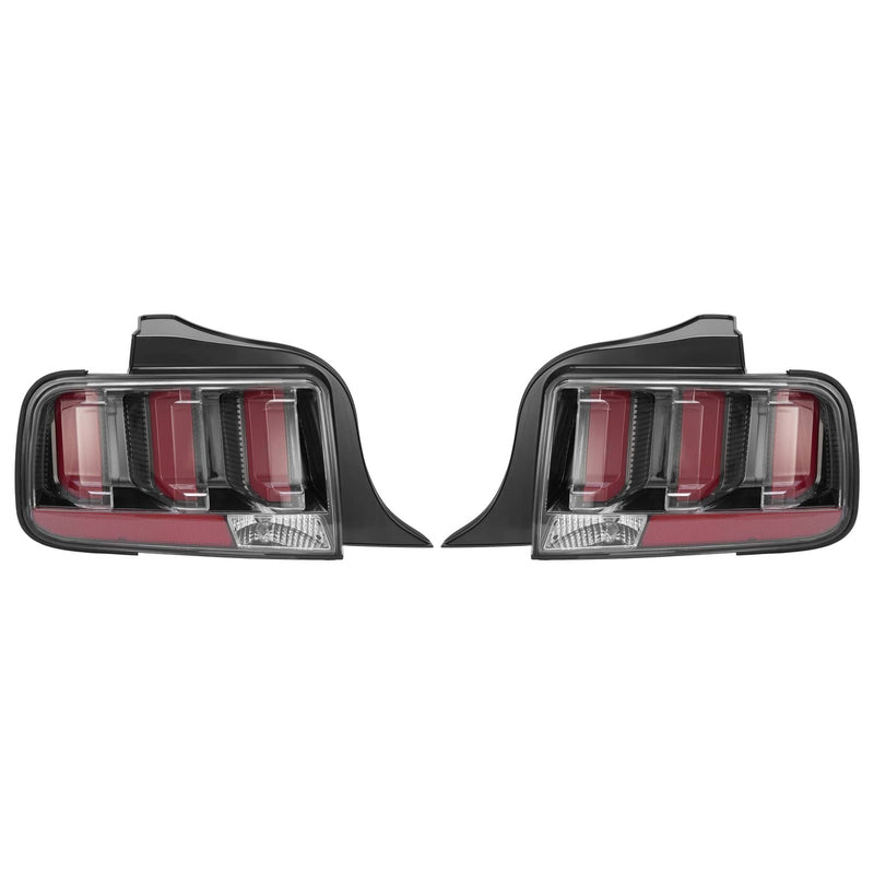 DURAFORCE Clear Lens LED Tail Lights Rear Brake Lamps for Ford Mustang 2005-2009 Set