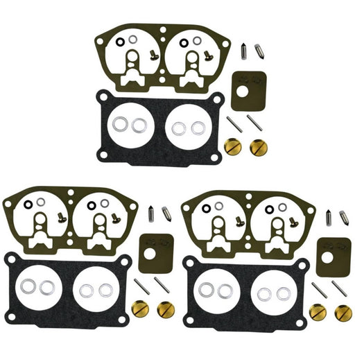 DURAFORCE Carburetor Rebuild Kit for Yamaha 115 130 HP 1986-1995 Outboard V-4 3 Kits
