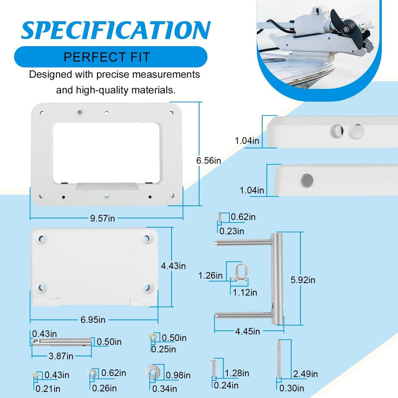 010-12832-61 Quick Release Bracket Plate for Garmin Force Kraken Trolling Motor