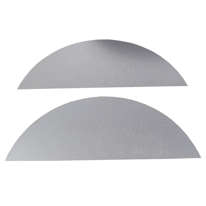 For 14" 15" 16" Wheel Steel Round Single Axle 2 Trailer Fenders with Back Plate