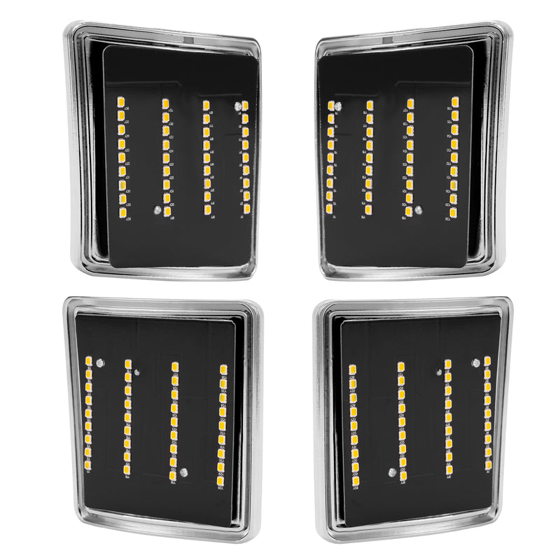 Full LED Clear Corner Side Marker Lights for Chevy C/K 1500 2500 1994-99 4PCS