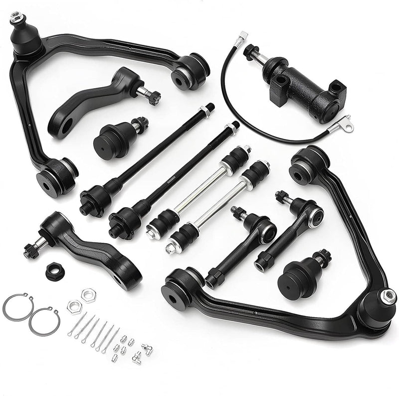 13Pcs Front Upper Control Arms Tie Rods Idler Arm Kit for Chevy Silverado