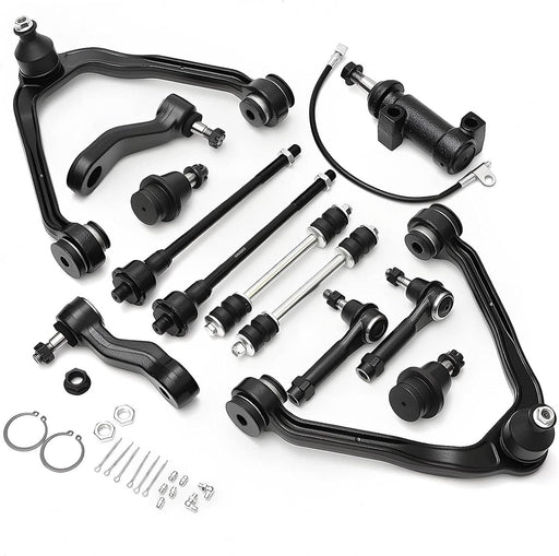 DURAFORCE 13Pcs Front Upper Control Arms Tie Rods Idler Arm Kit for Chevy Silverado