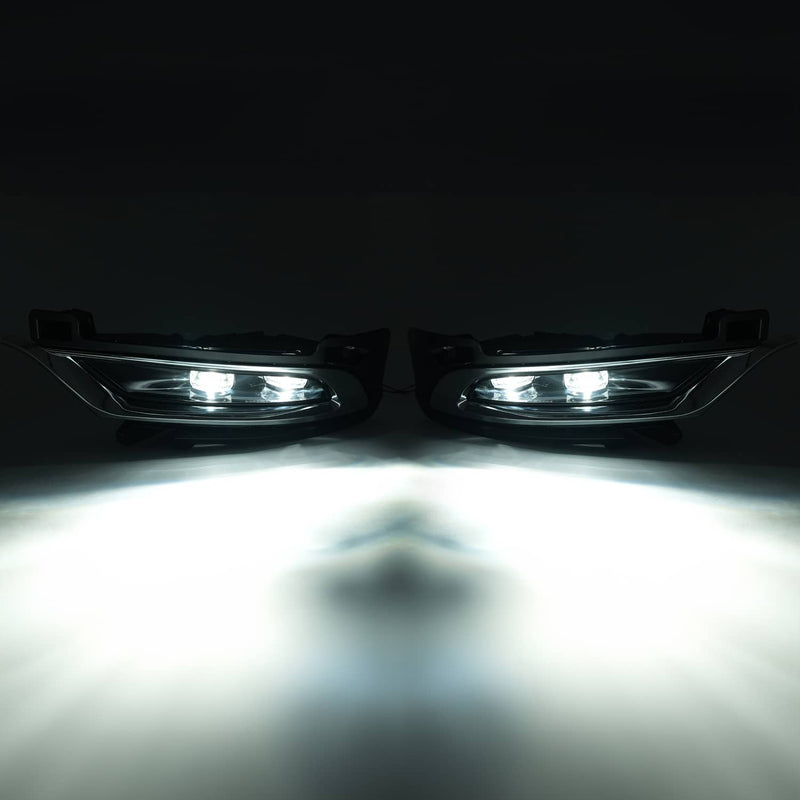 DURAFORCE LED Chrome Fog Lights Driver Passenger Side for Chrysler 300 2015-2024 2021 Pair